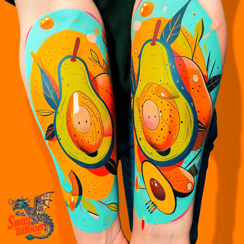 100 Avocado Tattoo Designs: Trendy Ink with Deep Meaning 84 Avocado tattoo