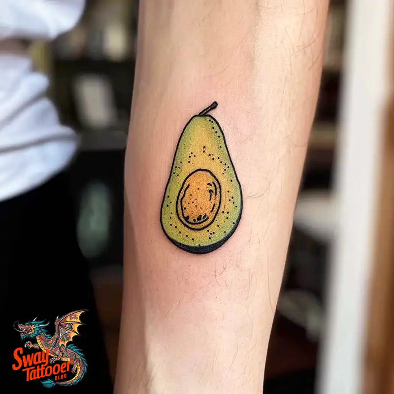 100 Avocado Tattoo Designs: Trendy Ink with Deep Meaning 79 Avocado tattoo