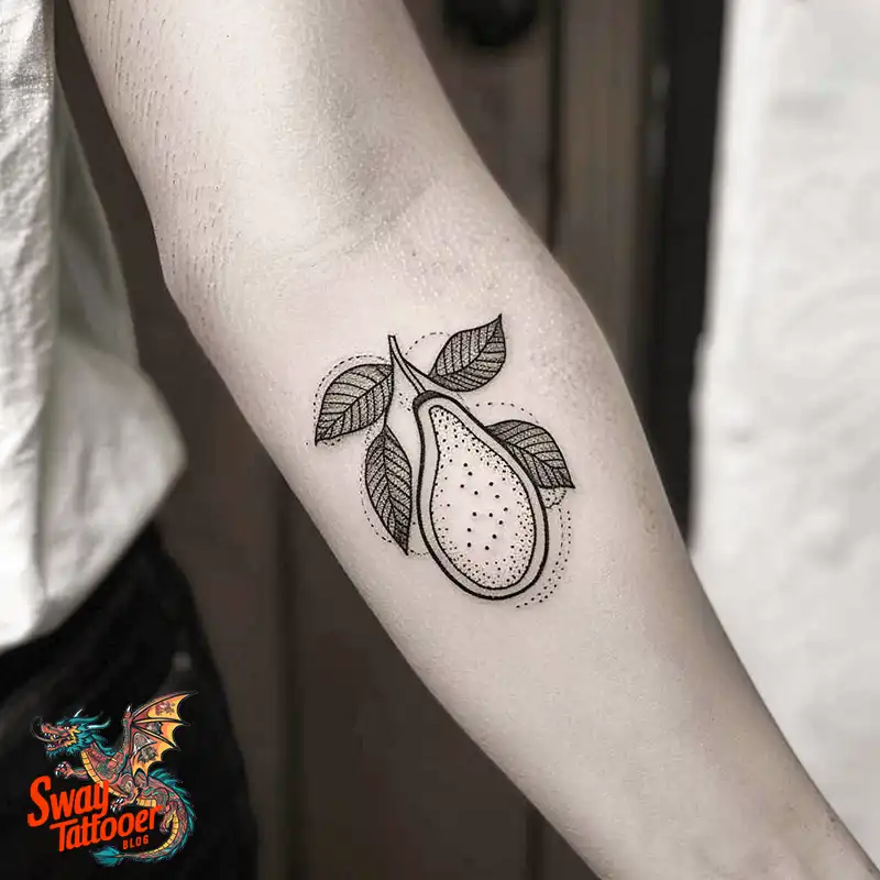 100 Avocado Tattoo Designs: Trendy Ink with Deep Meaning 78 Avocado tattoo