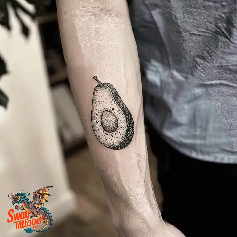 100 Avocado Tattoo Designs: Trendy Ink with Deep Meaning 77 Avocado tattoo