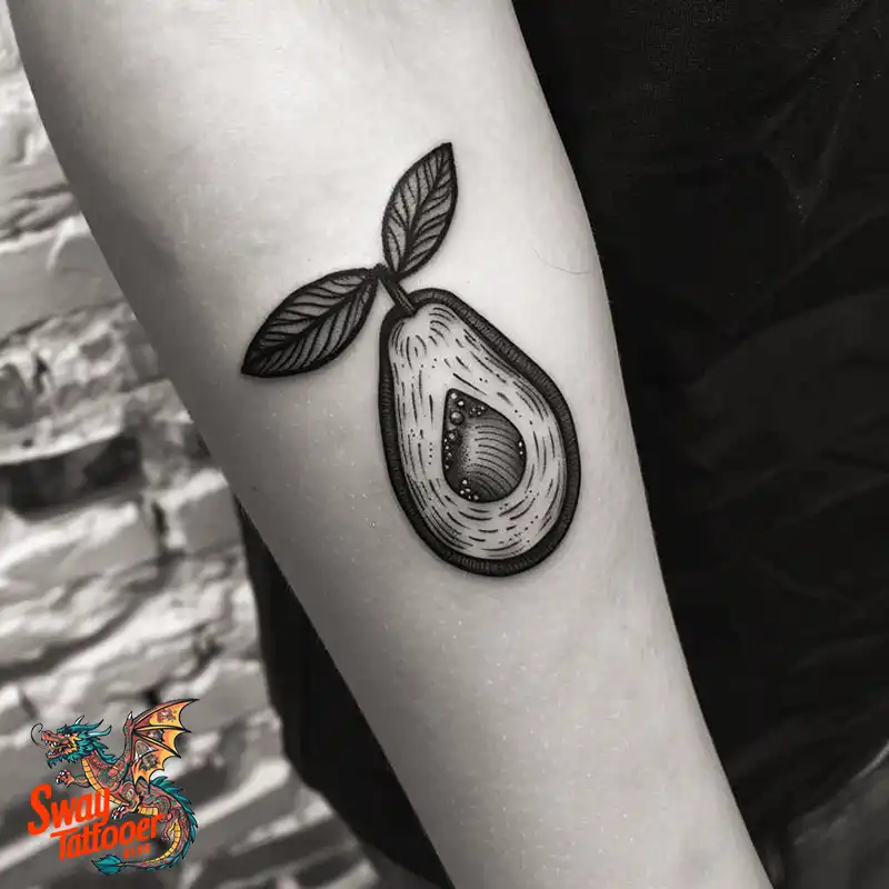 100 Avocado Tattoo Designs: Trendy Ink with Deep Meaning 76 Avocado tattoo