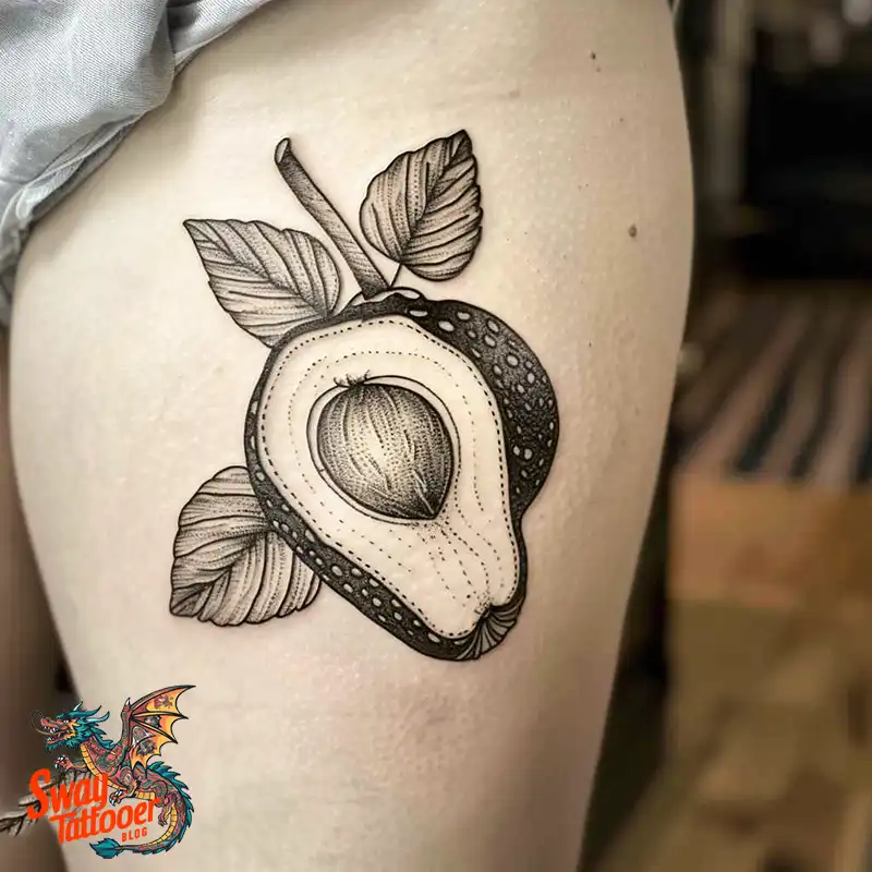 100 Avocado Tattoo Designs: Trendy Ink with Deep Meaning 73 Avocado tattoo