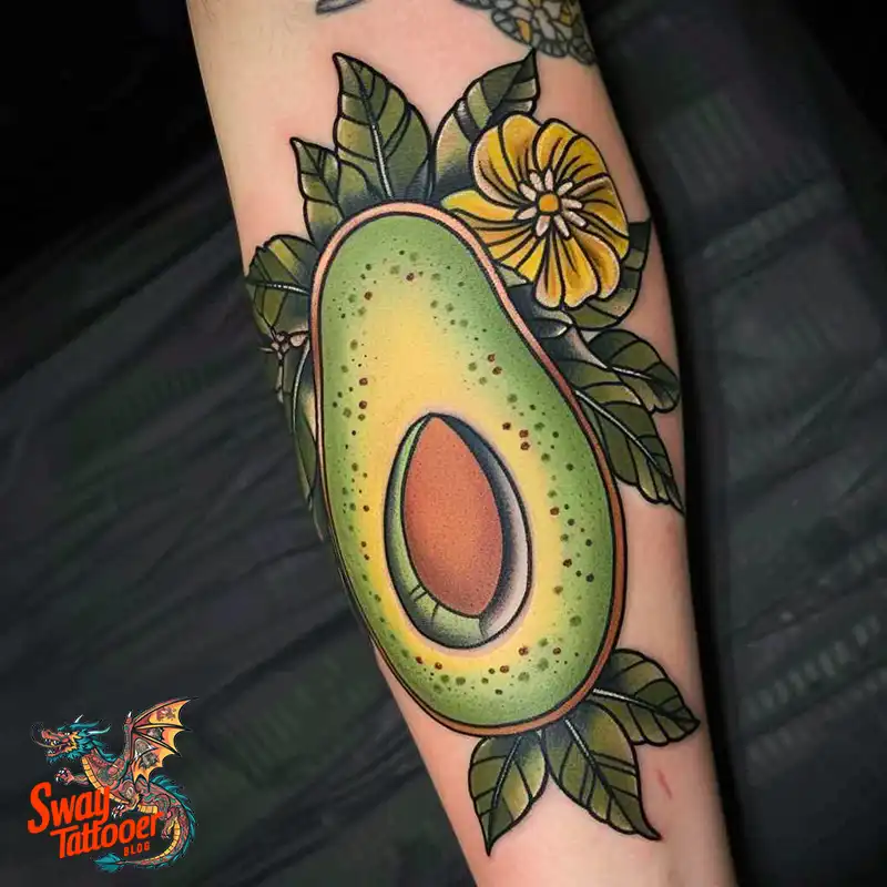 100 Avocado Tattoo Designs: Trendy Ink with Deep Meaning 72 Avocado tattoo