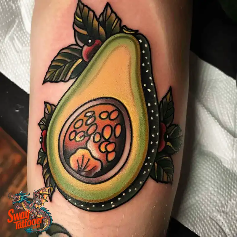 100 Avocado Tattoo Designs: Trendy Ink with Deep Meaning 71 Avocado tattoo