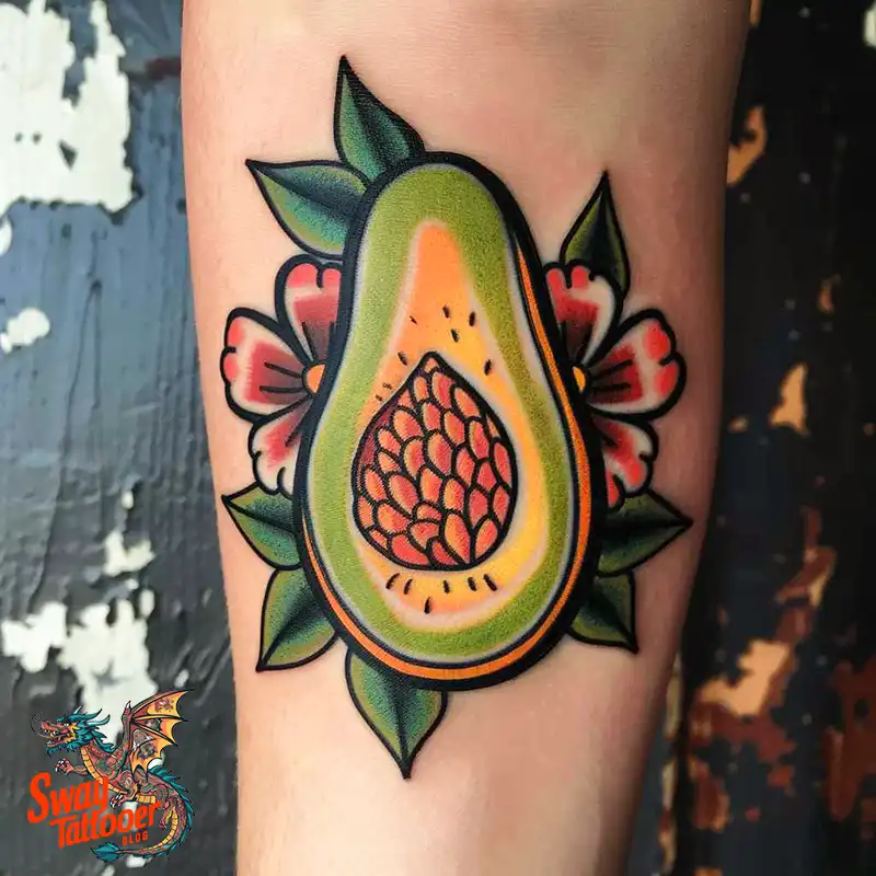 100 Avocado Tattoo Designs: Trendy Ink with Deep Meaning 70 Avocado tattoo