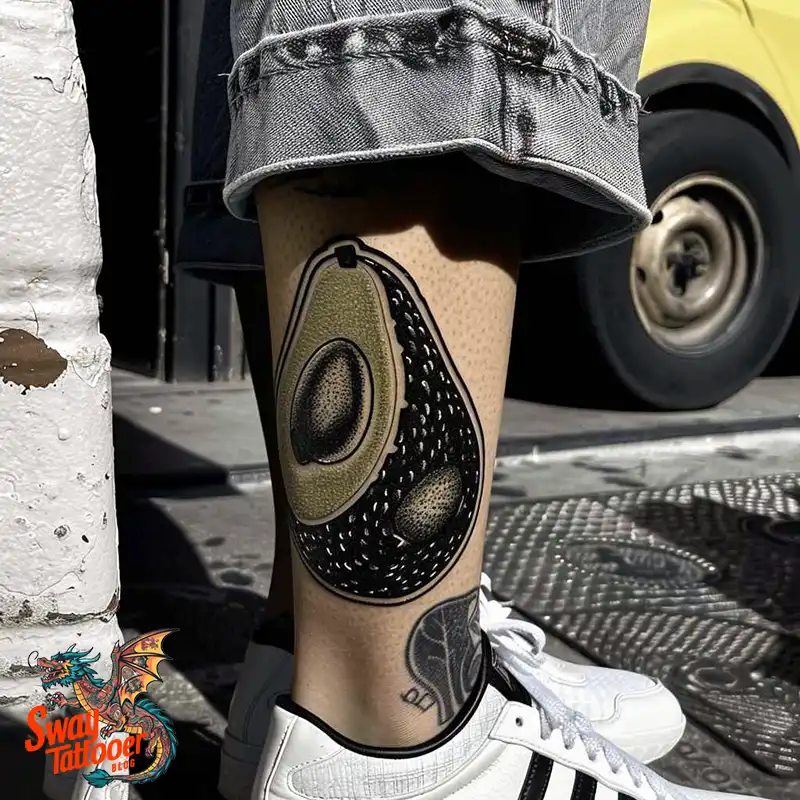 100 Avocado Tattoo Designs: Trendy Ink with Deep Meaning 67 Avocado tattoo