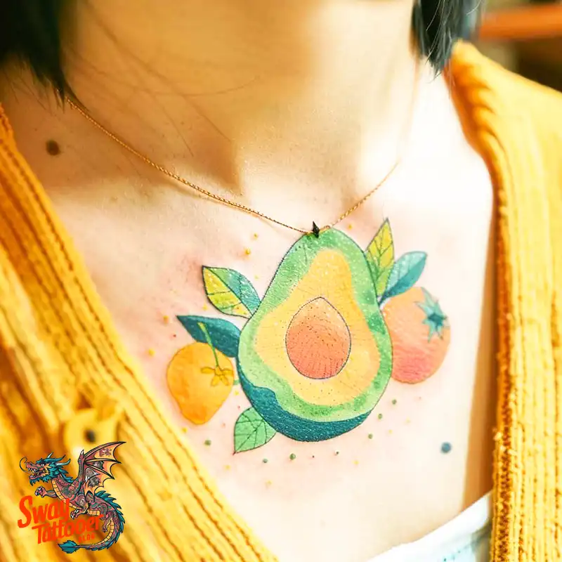 100 Avocado Tattoo Designs: Trendy Ink with Deep Meaning 64 Avocado tattoo