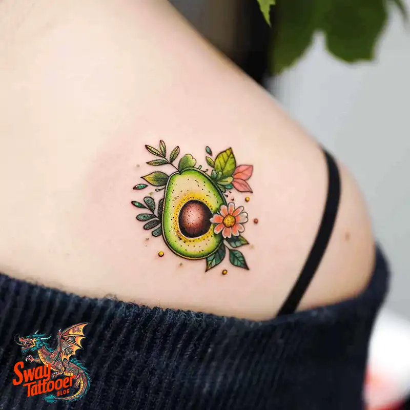 100 Avocado Tattoo Designs: Trendy Ink with Deep Meaning 99 Avocado tattoo