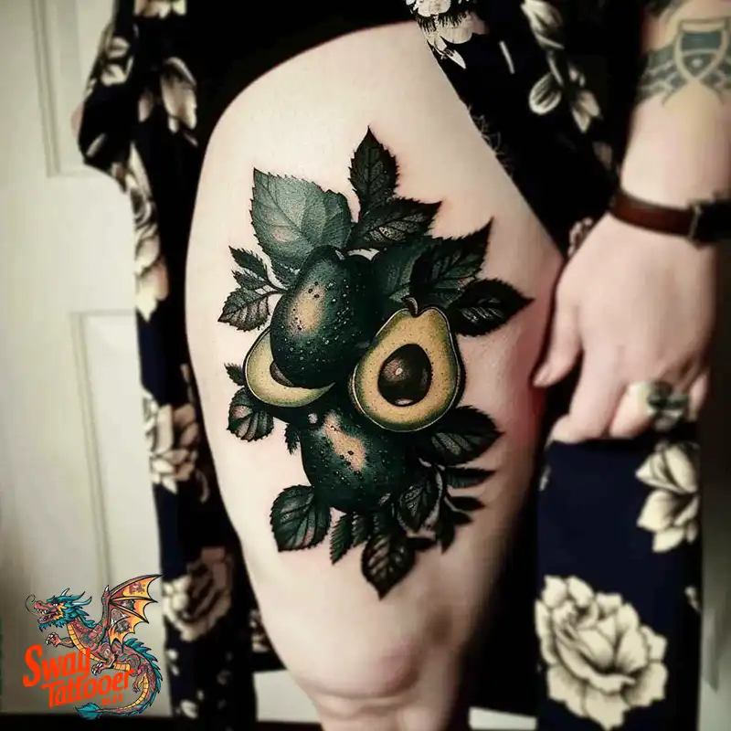 100 Avocado Tattoo Designs: Trendy Ink with Deep Meaning 47 Avocado tattoo