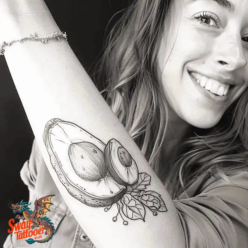 100 Avocado Tattoo Designs: Trendy Ink with Deep Meaning 41 Avocado tattoo