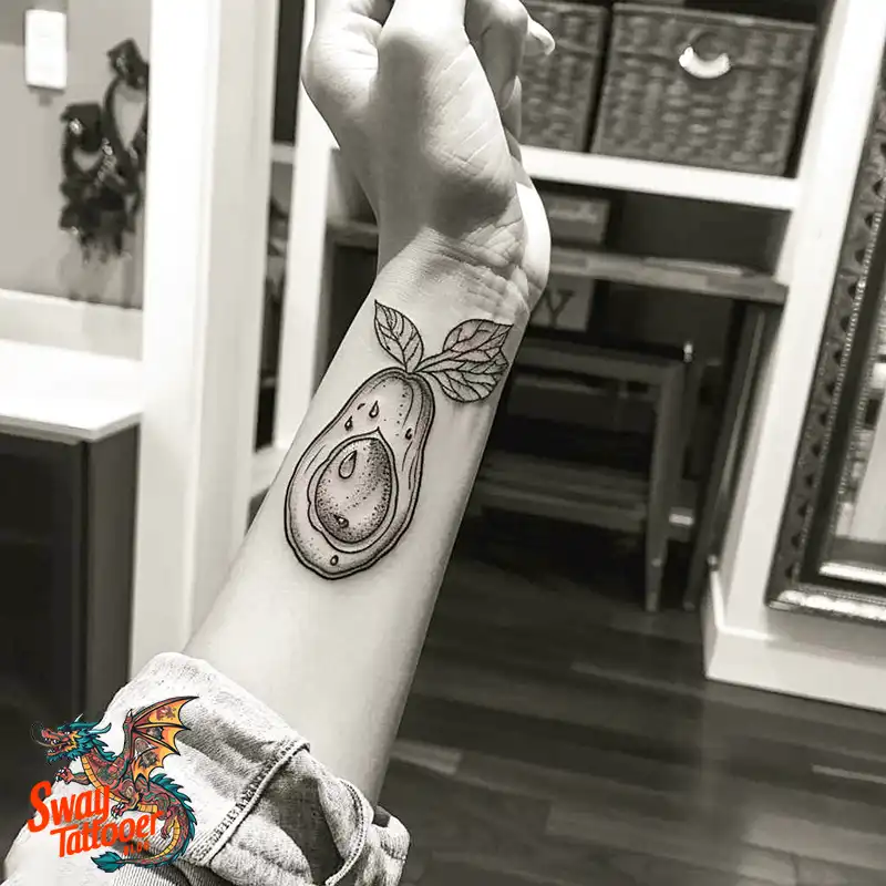 100 Avocado Tattoo Designs: Trendy Ink with Deep Meaning 39 Avocado tattoo