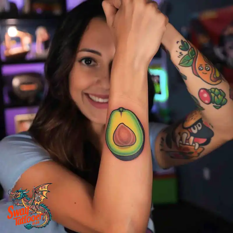 100 Avocado Tattoo Designs: Trendy Ink with Deep Meaning 37 Avocado tattoo