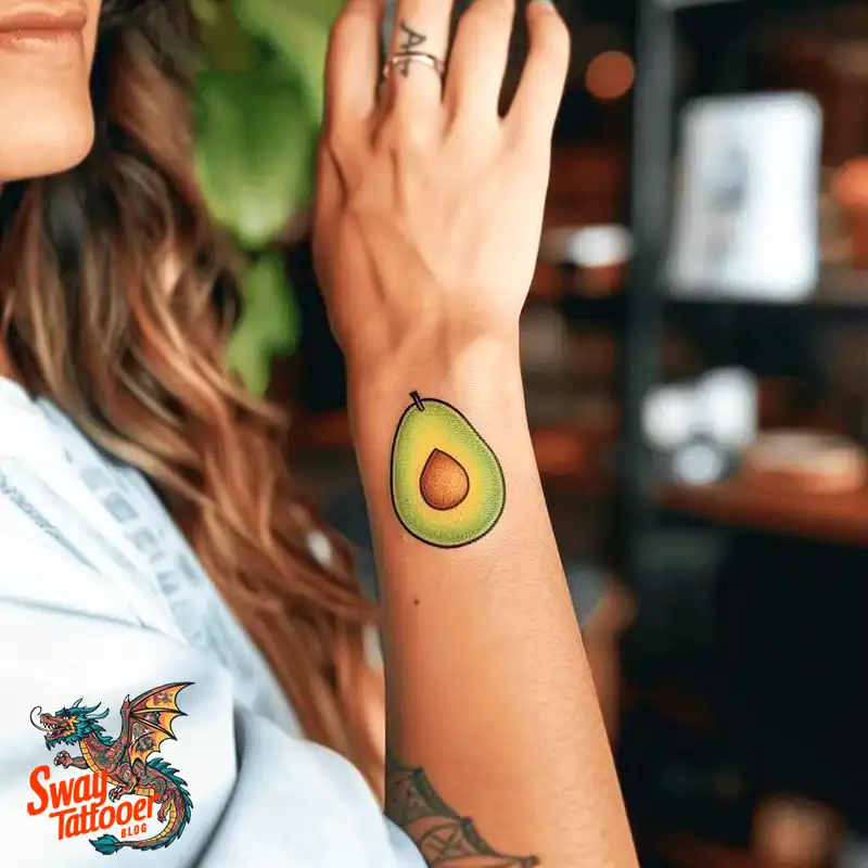 100 Avocado Tattoo Designs: Trendy Ink with Deep Meaning 34 Avocado tattoo