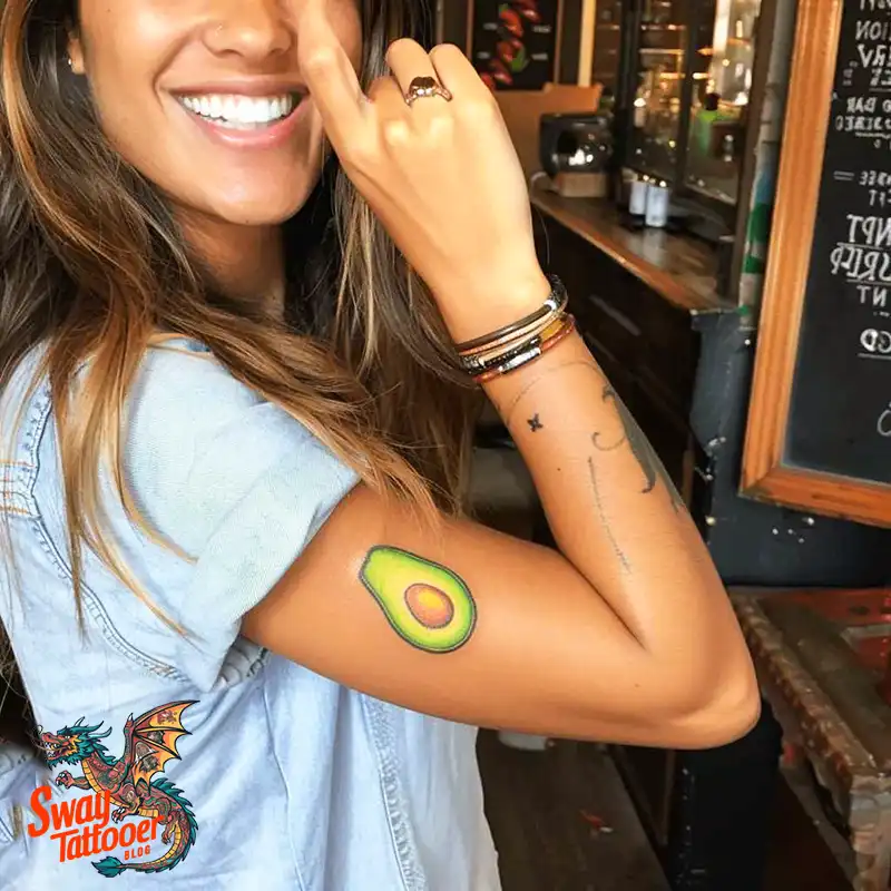 100 Avocado Tattoo Designs: Trendy Ink with Deep Meaning 32 Avocado tattoo