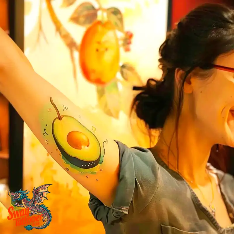 100 Avocado Tattoo Designs: Trendy Ink with Deep Meaning 28 Avocado tattoo