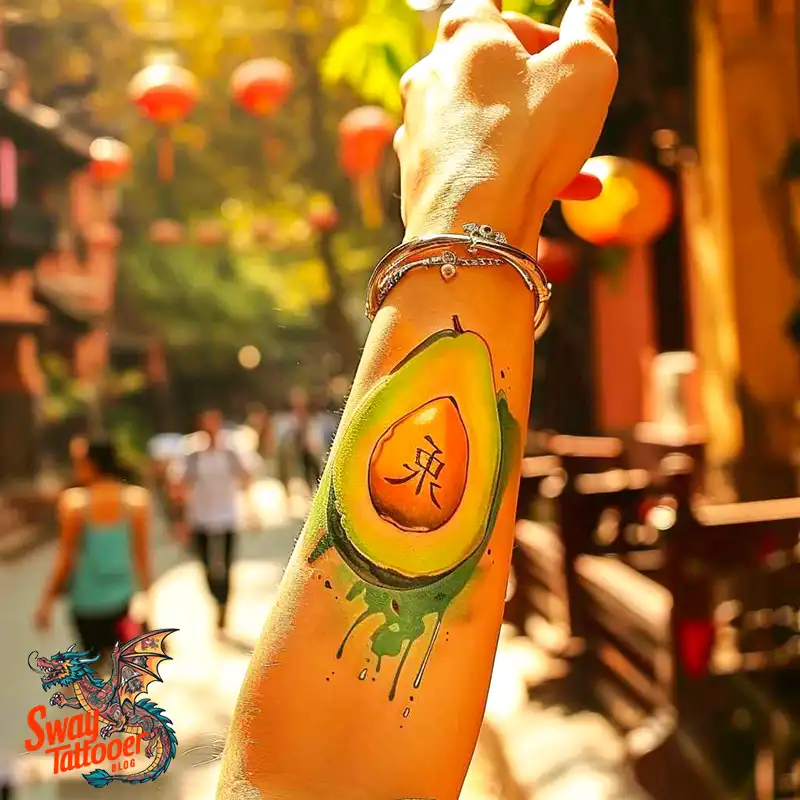 100 Avocado Tattoo Designs: Trendy Ink with Deep Meaning 29 Avocado tattoo
