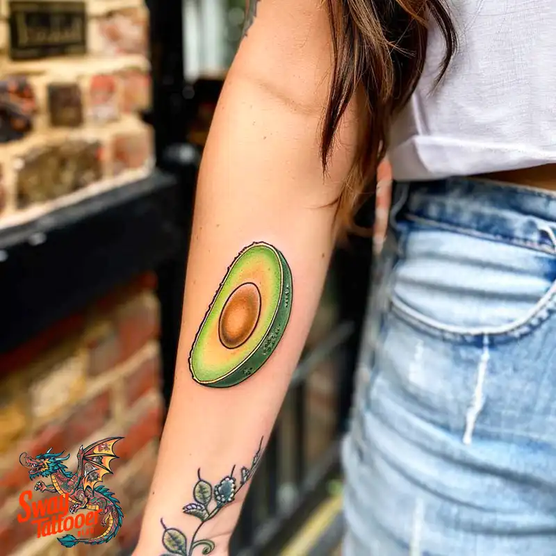 100 Avocado Tattoo Designs: Trendy Ink with Deep Meaning 24 Avocado tattoo