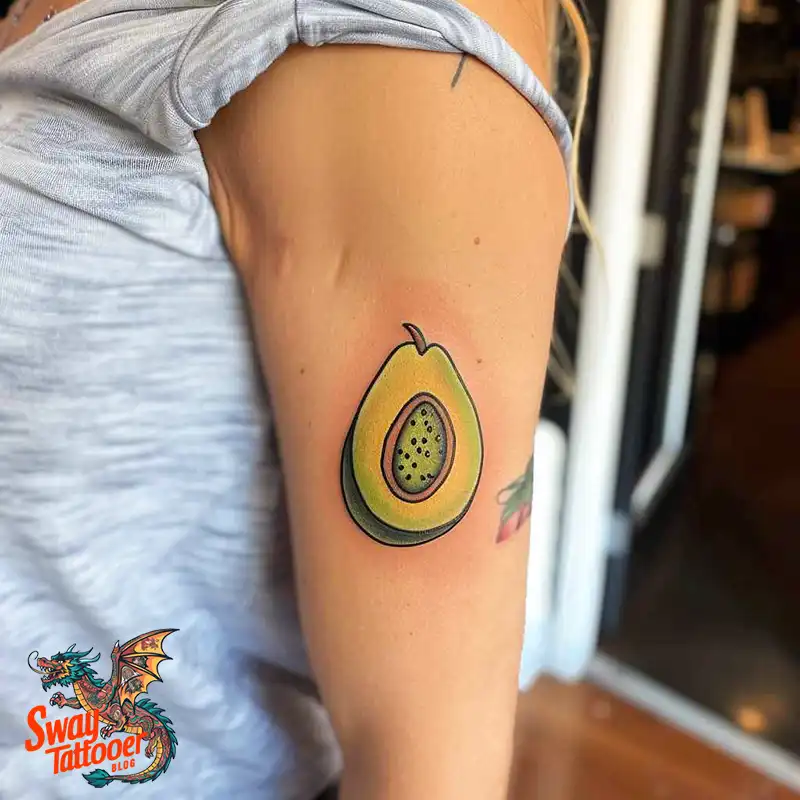 100 Avocado Tattoo Designs: Trendy Ink with Deep Meaning 23 Avocado tattoo
