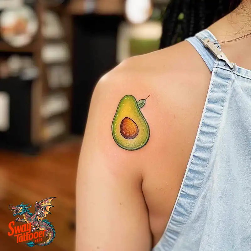 100 Avocado Tattoo Designs: Trendy Ink with Deep Meaning 22 Avocado tattoo