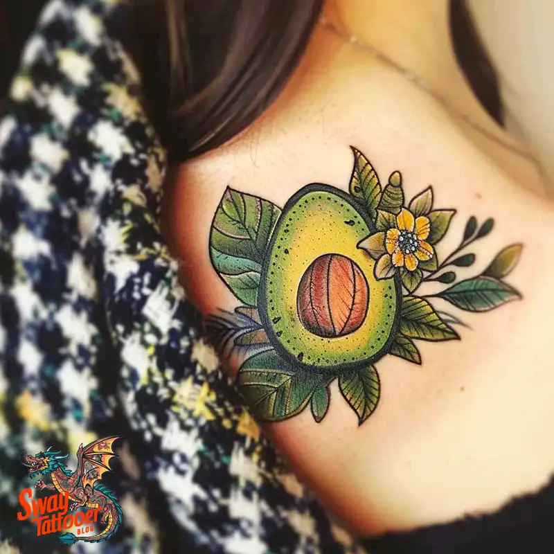 100 Avocado Tattoo Designs: Trendy Ink with Deep Meaning 103 Avocado tattoo