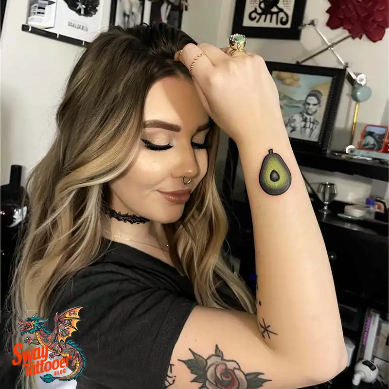 100 Avocado Tattoo Designs: Trendy Ink with Deep Meaning 18 Avocado tattoo