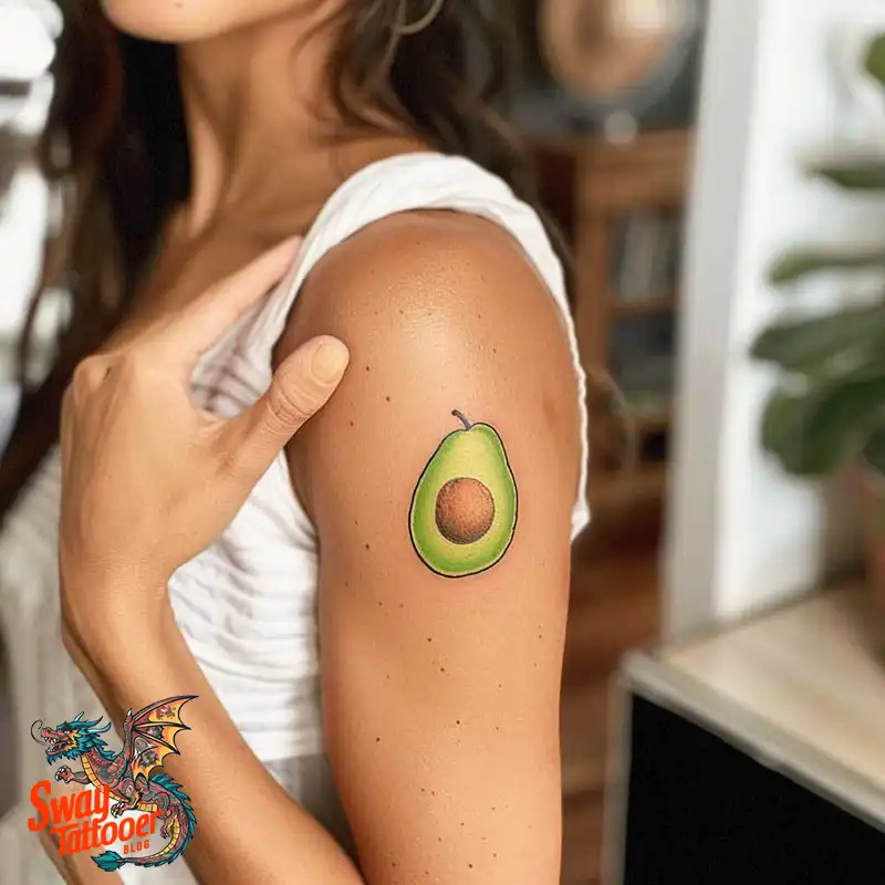 100 Avocado Tattoo Designs: Trendy Ink with Deep Meaning 14 Avocado tattoo