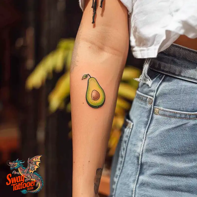 100 Avocado Tattoo Designs: Trendy Ink with Deep Meaning 12 Avocado tattoo