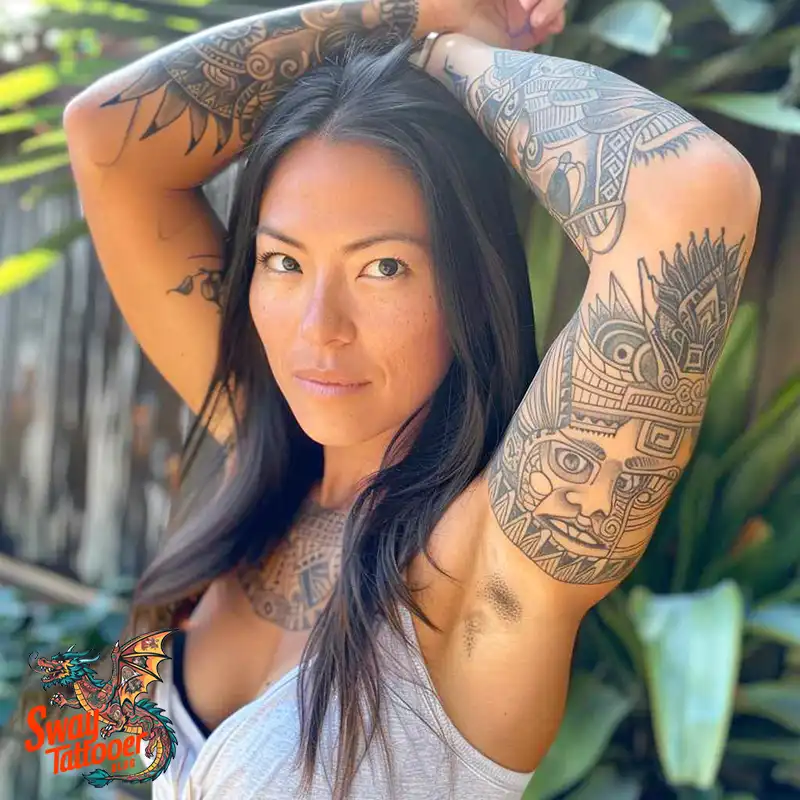 130 Aztec Tattoo Design Ideas: History & Symbolic Meaning 7 Aztec Tattoo