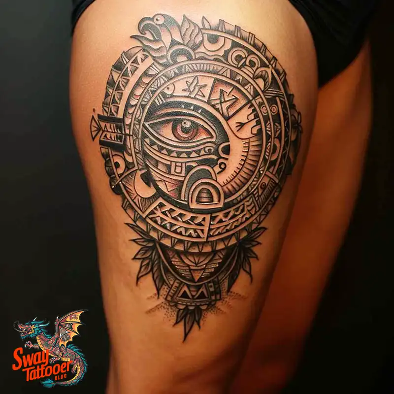 130 Aztec Tattoo Design Ideas: History & Symbolic Meaning 128 Aztec Tattoo