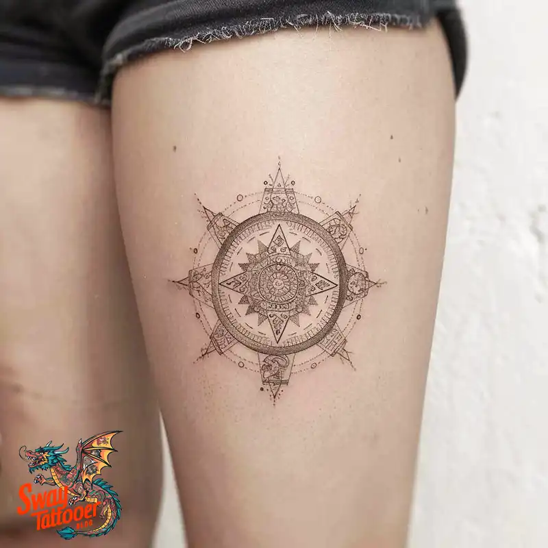 130 Aztec Tattoo Design Ideas: History & Symbolic Meaning 124 Aztec Tattoo
