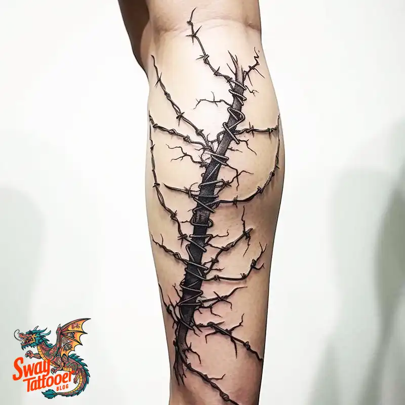 100 Barbed Wire Tattoo Design Ideas with a Sharp Edge 35 Barbed Wire Tattoo