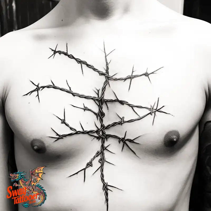 100 Barbed Wire Tattoo Design Ideas with a Sharp Edge 76 Barbed Wire Tattoo