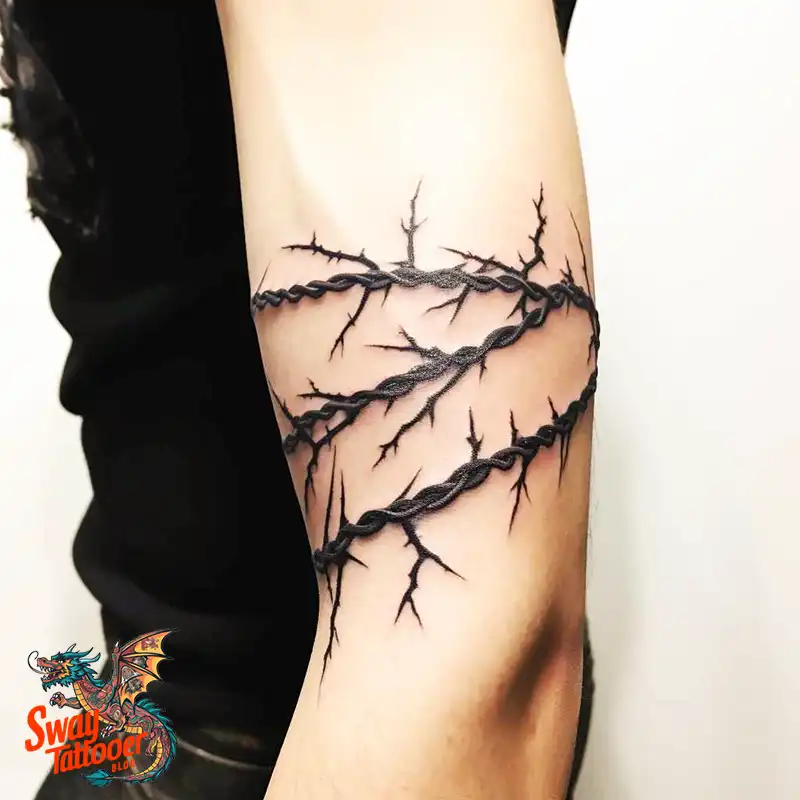 100 Barbed Wire Tattoo Design Ideas with a Sharp Edge 74 Barbed Wire Tattoo