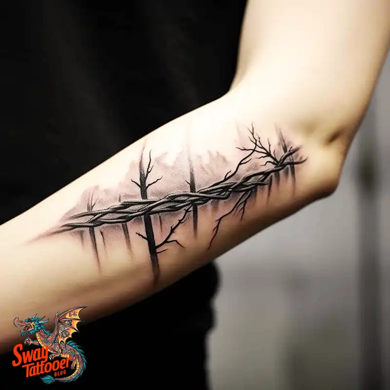 100 Barbed Wire Tattoo Design Ideas with a Sharp Edge 73 Barbed Wire Tattoo