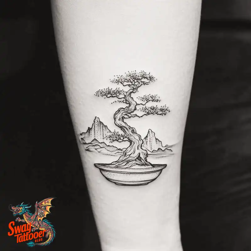 120 Bonsai Tattoo Designs: Meaning, Styles & Inspiration 97 Bonsai tattoo