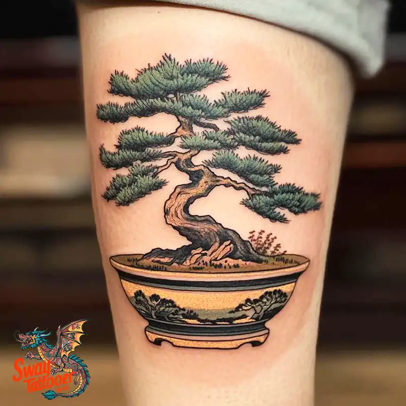 120 Bonsai Tattoo Designs: Meaning, Styles & Inspiration 89 Bonsai tattoo