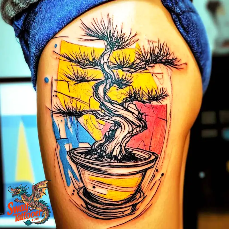 120 Bonsai Tattoo Designs: Meaning, Styles & Inspiration 54 Bonsai tattoo