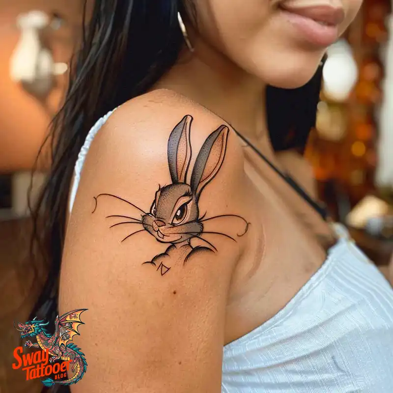50 Bugs Bunny Tattoo Designs: Meaning, Styles & Ideas 27 Bugs Bunny Tattoo