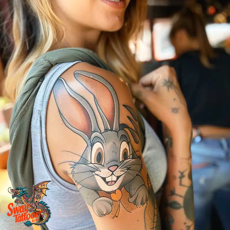 50 Bugs Bunny Tattoo Designs: Meaning, Styles & Ideas 23 Bugs Bunny Tattoo
