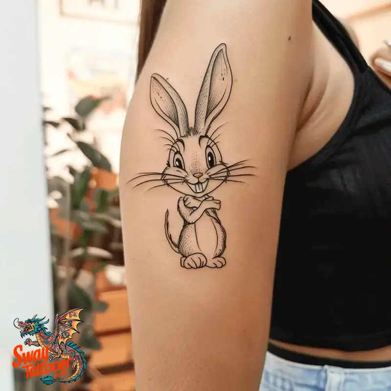 50 Bugs Bunny Tattoo Designs: Meaning, Styles & Ideas 22 Bugs Bunny Tattoo