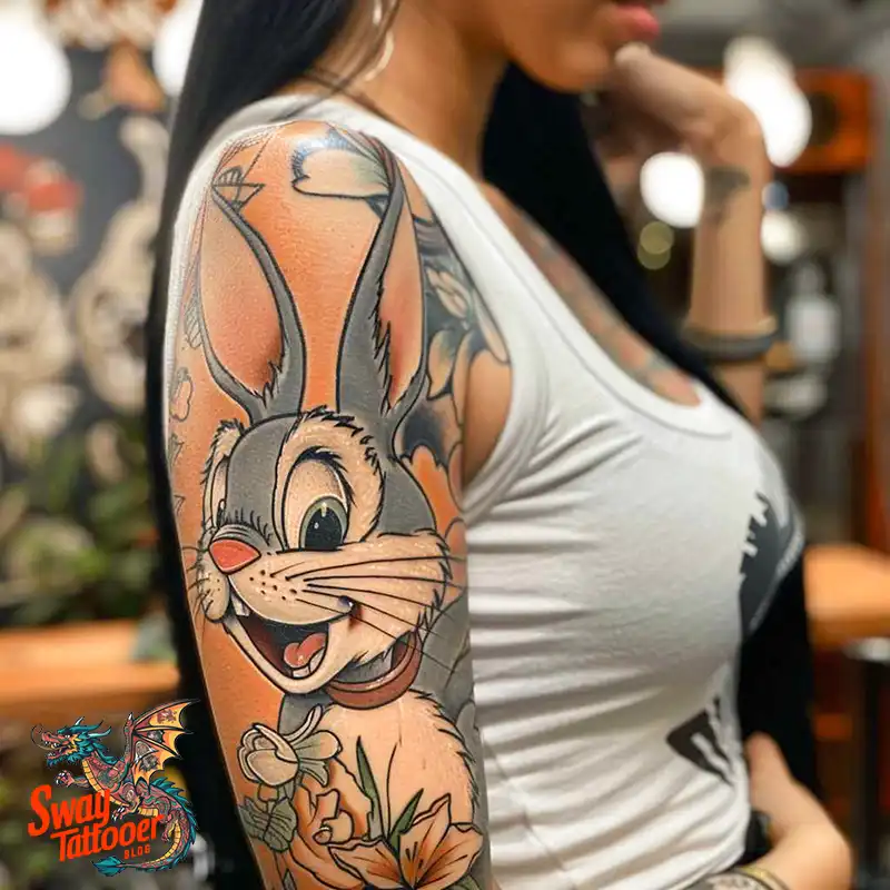 50 Bugs Bunny Tattoo Designs: Meaning, Styles & Ideas 12 Bugs Bunny Tattoo