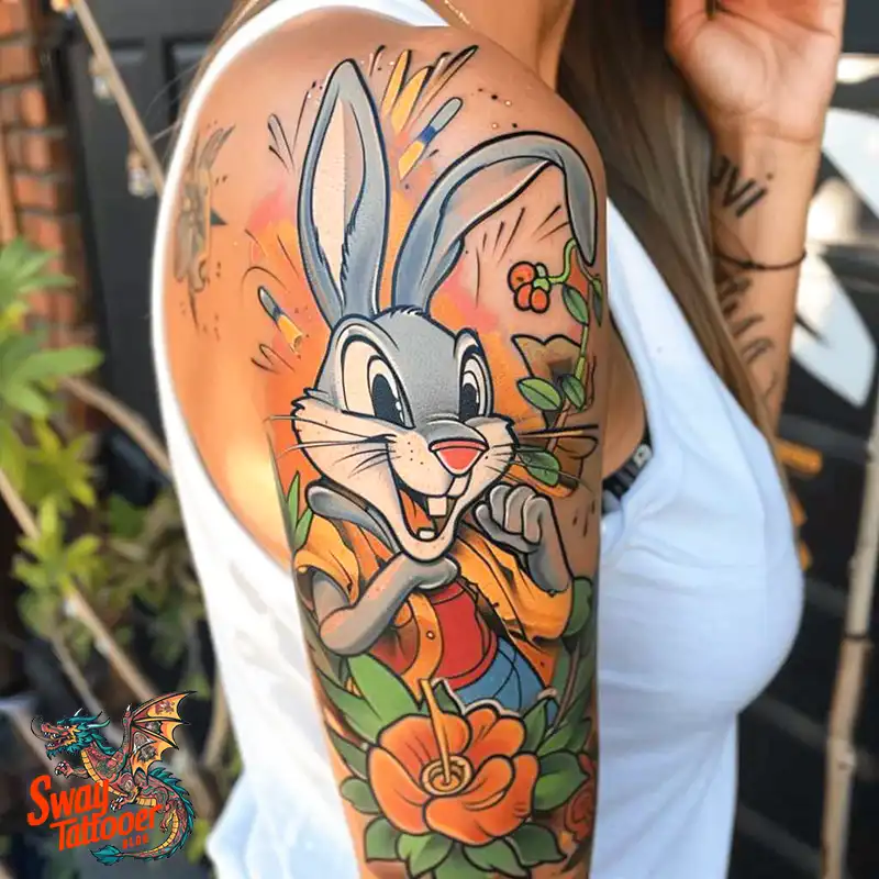 50 Bugs Bunny Tattoo Designs: Meaning, Styles & Ideas 7 Bugs Bunny Tattoo