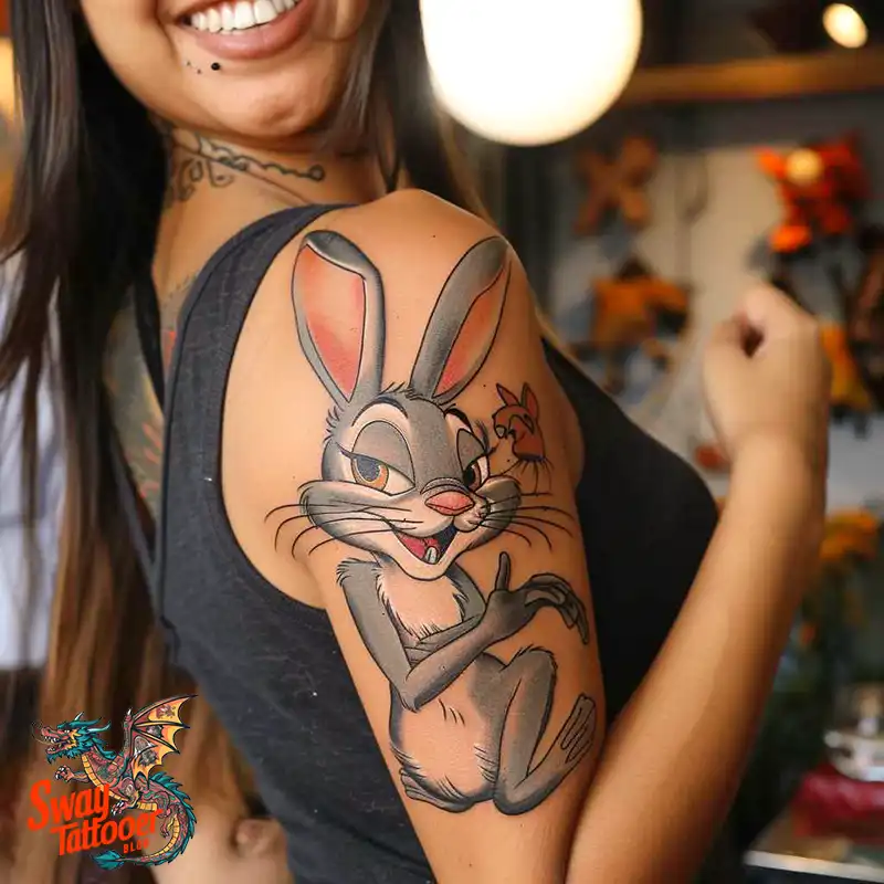 50 Bugs Bunny Tattoo Designs: Meaning, Styles & Ideas 4 Bugs Bunny Tattoo