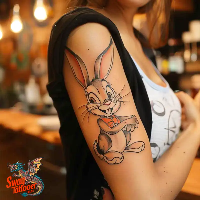 50 Bugs Bunny Tattoo Designs: Meaning, Styles & Ideas 2 Bugs Bunny Tattoo