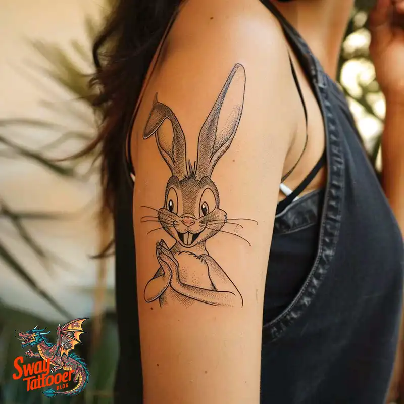 50 Bugs Bunny Tattoo Designs: Meaning, Styles & Ideas 1 Bugs Bunny Tattoo