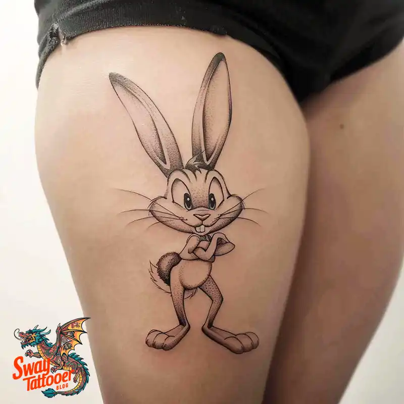 50 Bugs Bunny Tattoo Designs: Meaning, Styles & Ideas 38 Bugs Bunny Tattoo