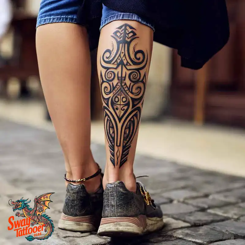 100 Calf Tattoos for Women: Symbolism, Trends & Aftercare 1 Calf Tattoo for Women