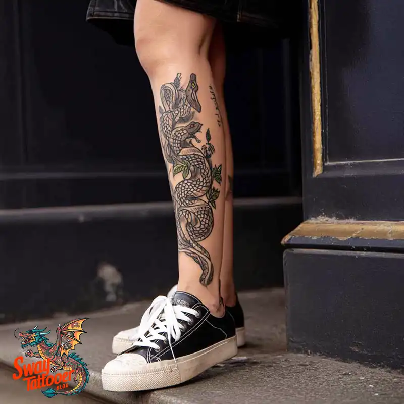 100 Calf Tattoos for Women: Symbolism, Trends & Aftercare 28 Calf Tattoo for Women