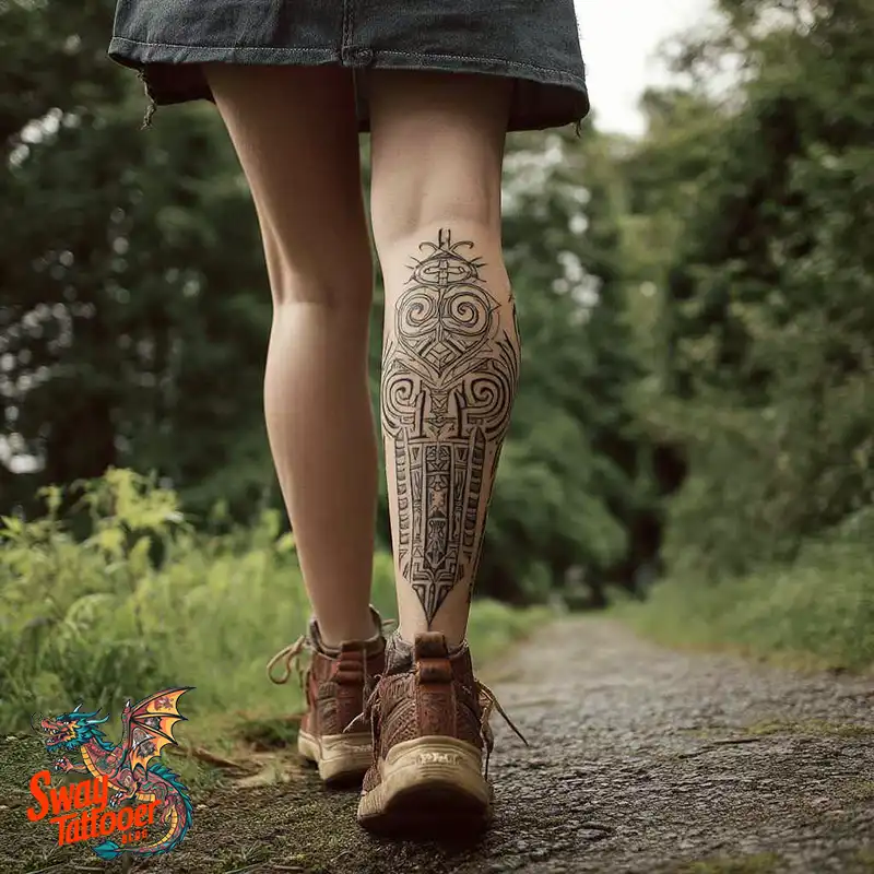 100 Calf Tattoos for Women: Symbolism, Trends & Aftercare 2 Calf Tattoo for Women