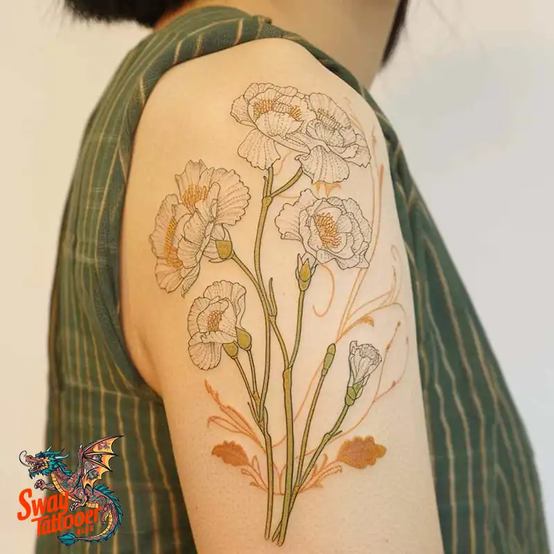 200 Carnation Flower Tattoos: Blooming Ink Designs 103 Carnation Flower Tattoo